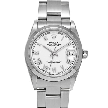 ロレックス デイトジャスト 68240 ホワイト ユニセックス 時計 【中古】【wristwatch】