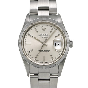 ロレックス オイスターパーペチュアル デイト 15210 ホワイト メンズ 時計 【中古】【wristwatch】