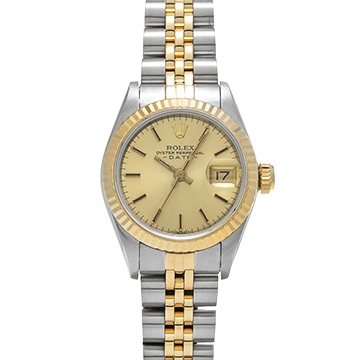 ロレックス デイトジャスト 69173 シャンパン レディース 時計 【中古】【wristwatch】