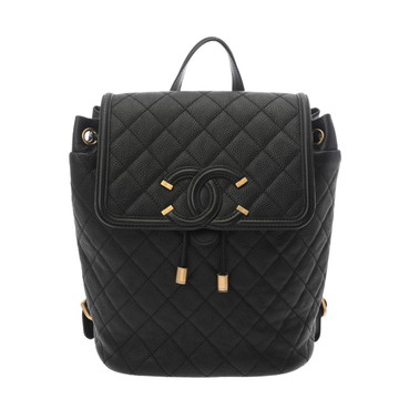 シャネル バックパック CCフィリグリー ブラック A57090 キャビアスキン レディース バッグ 【中古】【bag】