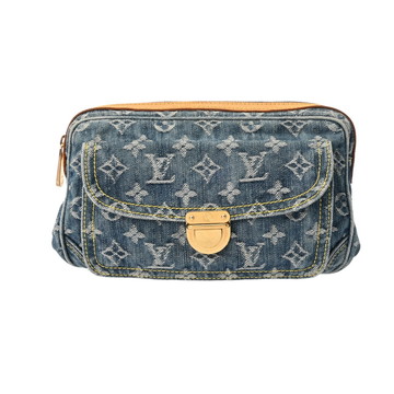 ルイ ヴィトン モノグラムデニム バムバッグ ブルー M95347 デニム レディース 【中古】【bag】