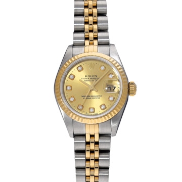 ロレックス デイトジャスト 79173G シャンパン/ダイヤモンド レディース 時計 【中古】【wristwatch】