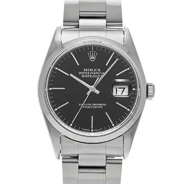 ロレックス デイトジャスト 16200 ブラック メンズ 時計 【中古】【wristwatch】