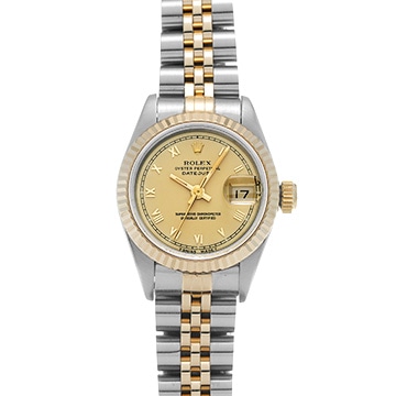 ロレックス デイトジャスト 69173 シャンパン レディース 時計 【中古】【wristwatch】
