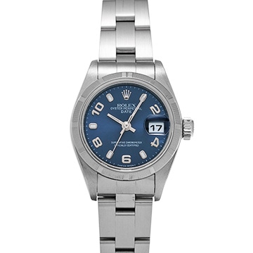 ロレックス オイスターパーペチュアル デイト 79190 ブルー レディース 時計 【中古】【wristwatch】