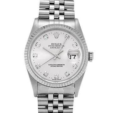 ロレックス デイトジャスト 16234G シルバー/ダイヤモンド メンズ 時計 【中古】【wristwatch】