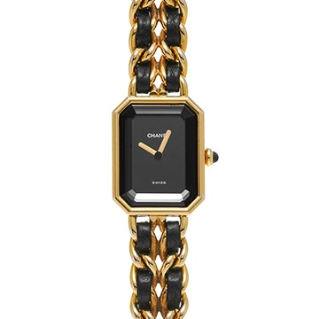 シャネル プルミエール M H0001 ブラック レディース 時計 【中古】【wristwatch】