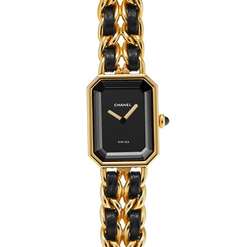 シャネル プルミエール M H0001 ブラック レディース 時計 【中古】【wristwatch】