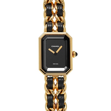 シャネル プルミエール M H0001 ブラック レディース 時計 【中古】【wristwatch】