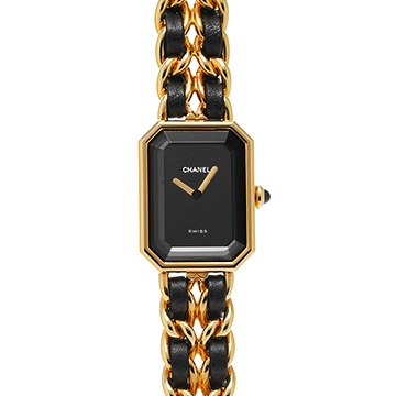 シャネル プルミエール M H0001 ブラック レディース 時計 【中古】【wristwatch】