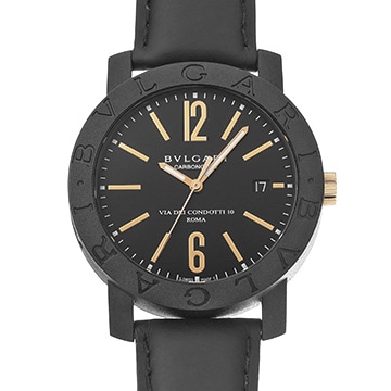 ブルガリ ブルガリブルガリ カーボンゴールド BBP40BCGLD ブラック メンズ 時計 【中古】【wristwatch】
