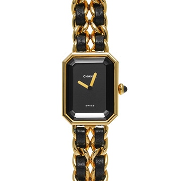 シャネル プルミエール M H0001 ブラック レディース 時計 【中古】【wristwatch】