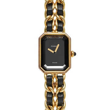 シャネル プルミエール M H0001 ブラック レディース 時計 【中古】【wristwatch】