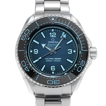オメガ シーマスター プラネットオーシャン 6000 コーアクシャル マスタークロノメーター ウルトラディープ 215.30.46.21.03.002 ブルー メンズ 時計 【中古】【wristwatch】