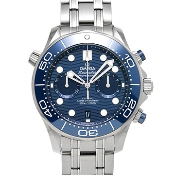 オメガ シーマスター ダイバー300 コーアクシャル マスタークロノメーター クロノグラフ 210.30.44.51.03.001 ブルー メンズ 時計 【中古】【wristwatch】