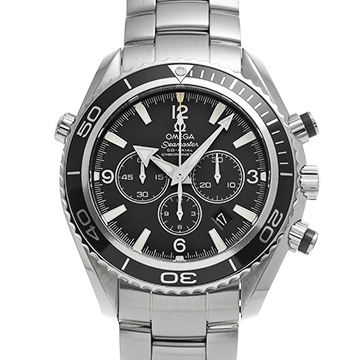 オメガ シーマスター プラネットオーシャン 600 コーアクシャル クロノグラフ 2210.50 ブラック メンズ 時計 【中古】【wristwatch】