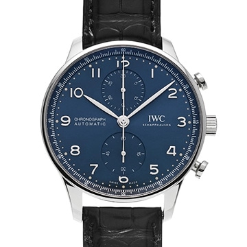 IWC ポルトギーゼ クロノグラフ IW371606 ブルー メンズ 時計 【中古】【wristwatch】