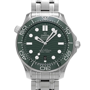 オメガ シーマスター ダイバー300 コーアクシャル マスタークロノメーター 210.30.42.20.10.001 グリーン メンズ 時計 【中古】【wristwatch】