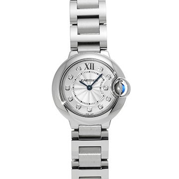 カルティエ バロンブルー ドゥ カルティエ W4BB0029 シルバー/ダイヤモンド レディース 時計 【中古】【wristwatch】