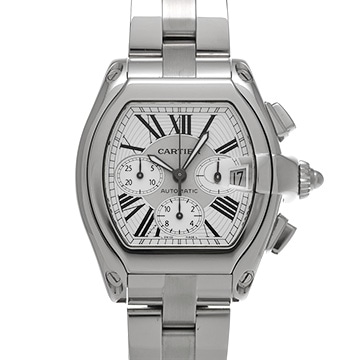 カルティエ ロードスター クロノグラフ W62019X6 シルバー メンズ 時計 【中古】【wristwatch】