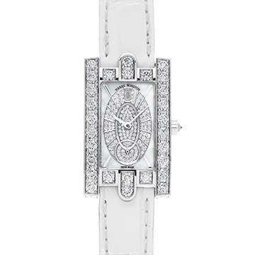 ハリー ウィンストン アヴェニュー エリプティック AVEQHM21WW241 ホワイトシェル/ダイヤモンド レディース 時計 【中古】【wristwatch】