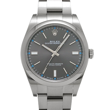 ロレックス オイスターパーペチュアル 39 ダークロジウム 114300 グレー メンズ 時計 【中古】【wristwatch】