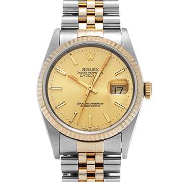 ロレックス デイトジャスト 16233 シャンパン メンズ 時計 【中古】【wristwatch】