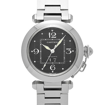 カルティエ パシャC ビッグデイト W31053M7 ブラック ユニセックス 時計 【中古】【wristwatch】