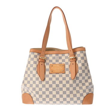 ルイ ヴィトン ダミエアズール ハムステッド MM ホワイト N51206 ダミエキャンバス レディース バッグ 【中古】【bag】