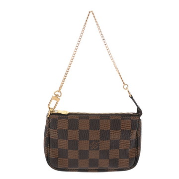 ルイ ヴィトン ダミエ ミニポシェットアクセソワール エベヌ N58009 ダミエキャンバス レディース 【中古】【bag】
