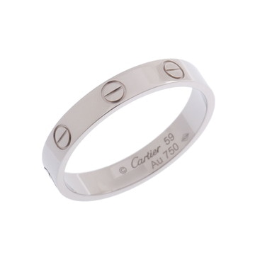 カルティエ ミニラブリング #59 シルバー K18ホワイトゴールド WG レディース ジュエリー 【中古】【jewelry】