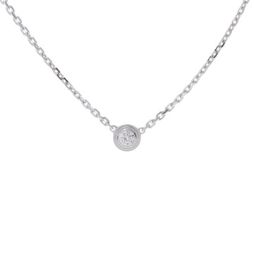 カルティエ ダムールネックレス XS シルバー CRB7224515 K18ホワイトゴールド WG レディース ジュエリー 【中古】【jewelry】