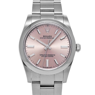 ロレックス オイスターパーペチュアル 34 124200 ピンク ユニセックス 時計 【中古】【wristwatch】