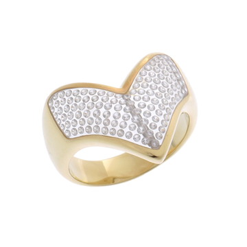 ノーブランド Vデザイン リング ゴールド K18イエローゴールド YG レディース ジュエリー 【中古】【jewelry】