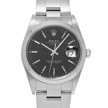 ロレックス オイスターパーペチュアル デイト 15200 ブラック メンズ 時計 【中古】【wristwatch】