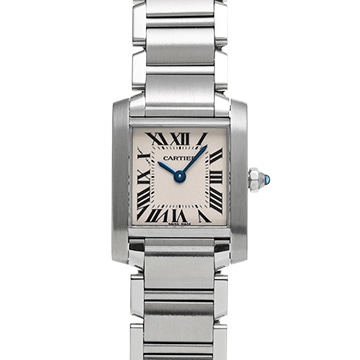 カルティエ タンクフランセーズ SM W51008Q3 シルバー レディース 時計 【中古】【wristwatch】