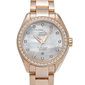 オメガ シーマスター アクアテラ マスター コーアクシャル 231.55.34.20.55.003 ホワイトシェル/ダイヤモンド レディース 時計 【中古】【wristwatch】