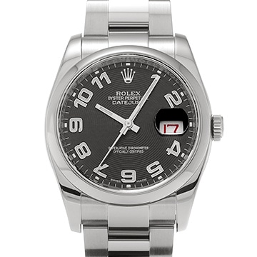 ロレックス デイトジャスト 116200 ブラックコンセントリック メンズ 時計 【中古】【wristwatch】