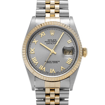 ロレックス デイトジャスト 16233 グレー メンズ 時計 【中古】【wristwatch】