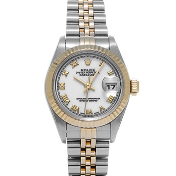 ロレックス デイトジャスト 69173 ホワイト レディース 時計 【中古】【wristwatch】