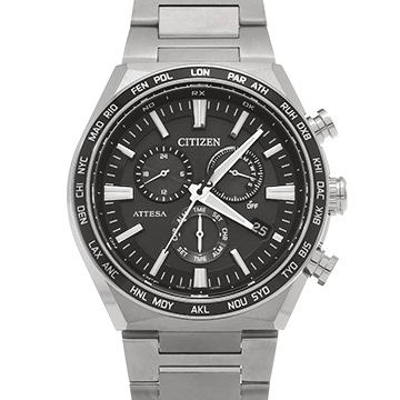 シチズン アテッサ ACT Line エコ・ドライブ CB5966-69E ブラック メンズ 時計 【中古】【wristwatch】