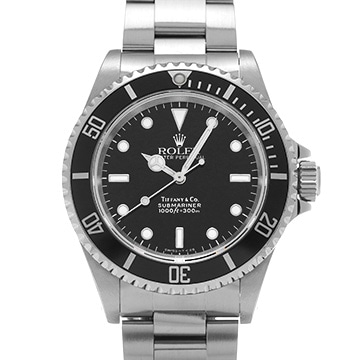 ロレックス サブマリーナ ティファニーダブルネーム 14060 ブラック メンズ 時計 【中古】【wristwatch】