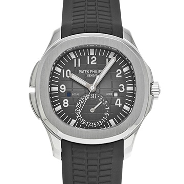 パテック フィリップ アクアノート トラベルタイム 5164A-001 ブラック・エンボス メンズ 時計 【中古】【wristwatch】