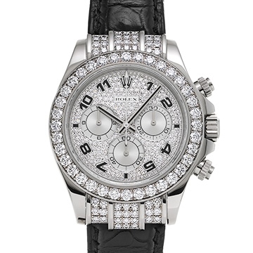 ロレックス コスモグラフ デイトナ 116599RBR パヴェダイヤモンド/シルバー メンズ 時計 【中古】【wristwatch】