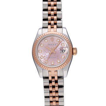 ロレックス デイトジャスト 179171G ピンクコンピュータ/ダイヤモンド レディース 時計 【中古】【wristwatch】