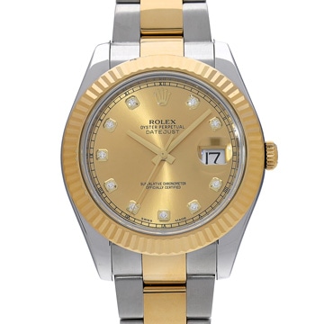 ロレックス デイトジャストII 116333G シャンパン/ダイヤモンド メンズ 時計 【中古】【wristwatch】