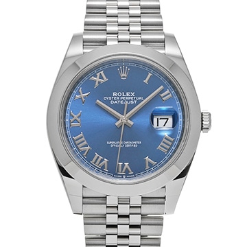 ロレックス デイトジャスト 41 126300 アズーロブルー メンズ 時計 【中古】【wristwatch】