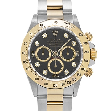 ロレックス コスモグラフ デイトナ 16523G ブラック/ダイヤモンド メンズ 時計 【中古】【wristwatch】