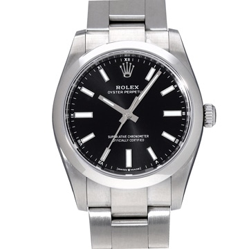 ロレックス オイスターパーペチュアル 34 124200 ブライトブラック ユニセックス 時計 【中古】【wristwatch】