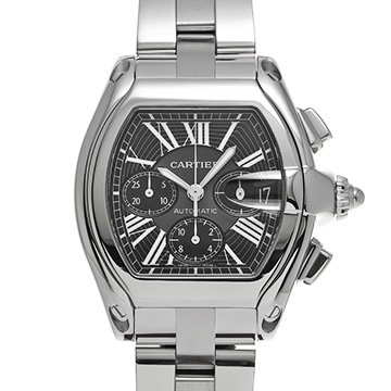 カルティエ ロードスター クロノグラフ W62020X6 ブラック メンズ 時計 【中古】【wristwatch】